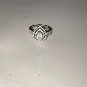 Sterling silver and diamonique ring